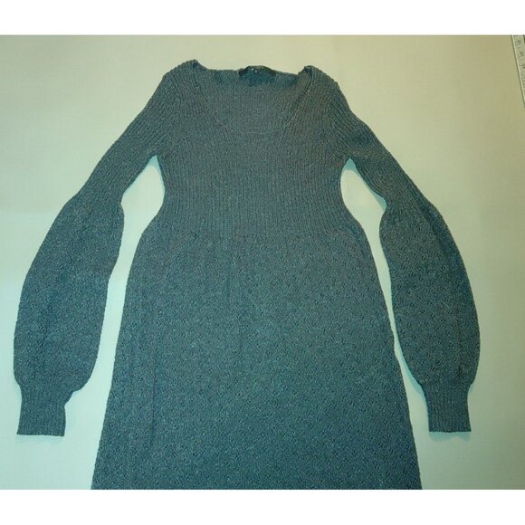 Hallhuber Trend Sweater Gray Dress Size Small Belt Loops Mohair Wool Nylon Poly - Picture 7 of 10